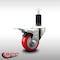 Service Caster 3'' SS Red Poly Swivel 1-1/4'' Expanding Stem Caster Total Lock Brake SCC-SSEXTTL20S314-PPUB-RED-114 - alternate 2